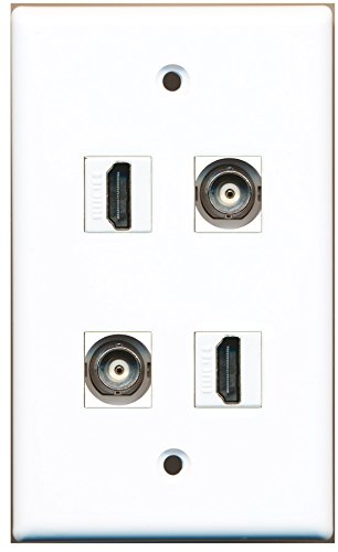 RiteAV - 2 Port HDMI 2 Port BNC Wall Plate
