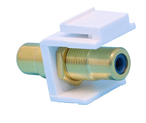RiteAV RCA Blue Keystone Coupler White Female/Female