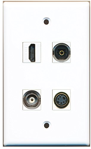 RiteAV - 1 Port HDMI 1 Port S-Video 1 Port Toslink 1 Port BNC Wall Plate