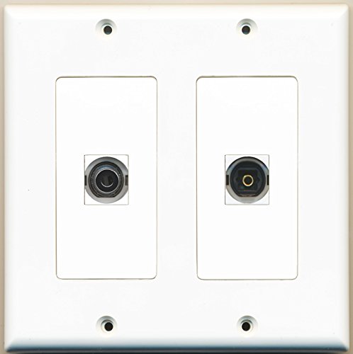 RiteAV - 1 Port Toslink 1 Port 3.5mm - Dual Gang Wall Plate