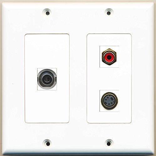 RiteAV - 1 Port RCA Red 1 Port S-Video 1 Port 3.5mm - 2 Gang Wall Plate