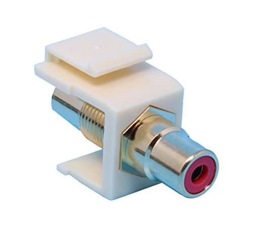 RiteAV RCA Red Keystone Coupler Ivory Female/Female