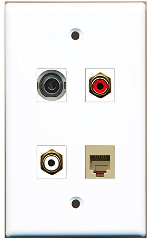 RiteAV - 1 Port RCA Red 1 Port RCA White 1 Port Phone RJ11 RJ12 Beige 1 Port 3.5mm Wall Plate