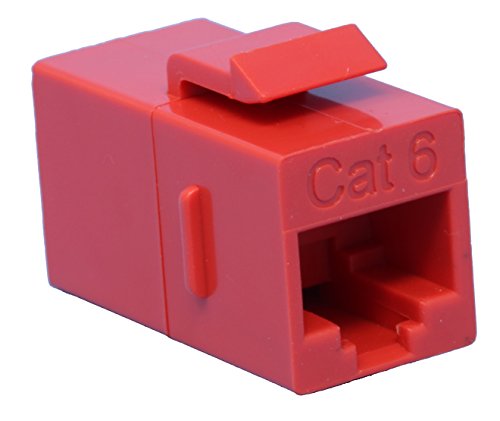 RiteAV CAT6 Keystone Jack Coupler Red Female/Female