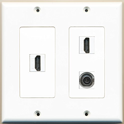 RiteAV - 2 Port HDMI 1 Port 3.5mm - 2 Gang Wall Plate