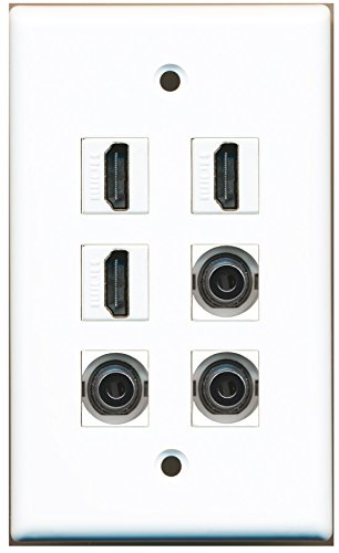 RiteAV - 3 HDMI 3 Port 3.5mm Wall Plate