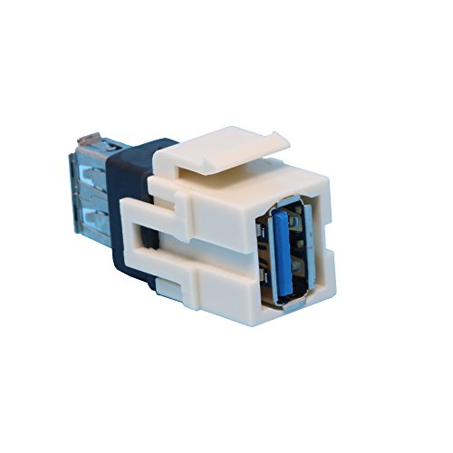 RiteAV USB 3.0 Keystone Jack A-A Female to Female - Light Almond