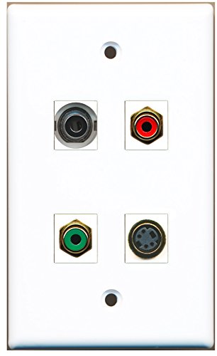 RiteAV - 1 Port RCA Red 1 Port RCA Green 1 Port S-Video 1 Port 3.5mm Wall Plate