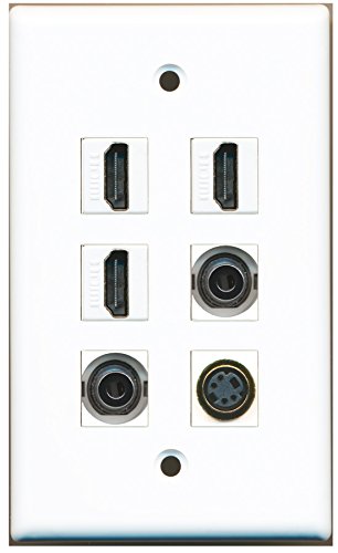 RiteAV - 3 HDMI 1 Port S-Video 2 Port 3.5mm Wall Plate