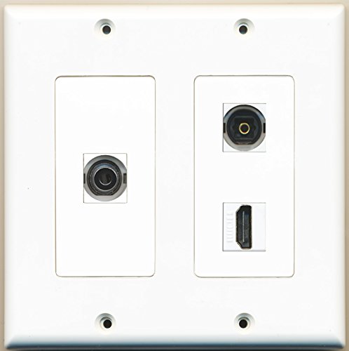 RiteAV - 1 Port HDMI 1 Port Toslink 1 Port 3.5mm - 2 Gang Wall Plate