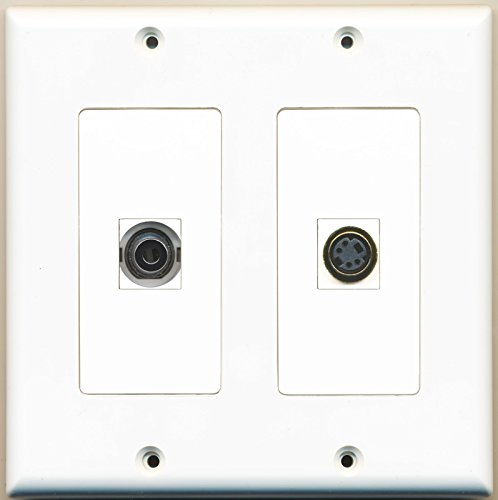 RiteAV - 1 Port S-Video 1 Port 3.5mm - Dual Gang Wall Plate