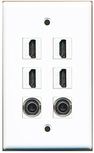RiteAV - 4 HDMI 2 Port 3.5mm Wall Plate