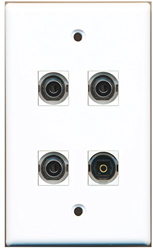 RiteAV - 1 Port Toslink 3 Port 3.5mm Wall Plate