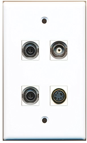 RiteAV - 1 Port S-Video 2 Port 3.5mm 1 Port BNC Wall Plate