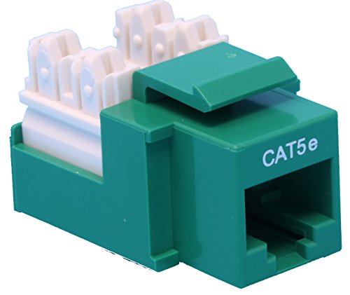 RiteAV CAT5E  Keystone Jack Green Punchdown (110 Type)