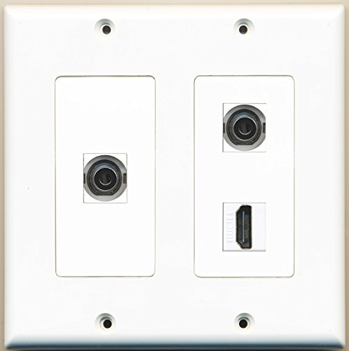 RiteAV - 1 Port HDMI 2 Port 3.5mm - 2 Gang Wall Plate