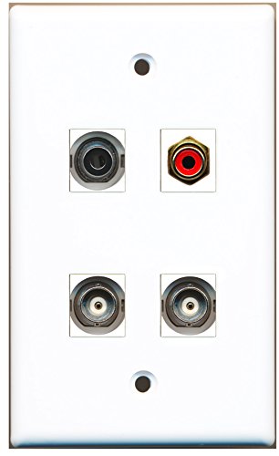 RiteAV - 1 Port RCA Red 1 Port 3.5mm 2 Port BNC Wall Plate