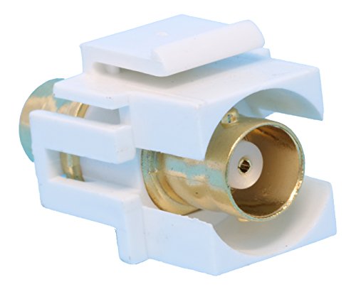 RiteAV BNC Gold Keystone Jack Coupler White Female/Female