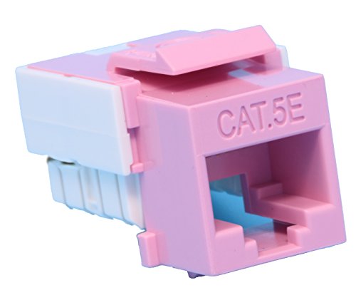 RiteAV CAT5E Keystone Jack Pink Punchdown (110 Type)
