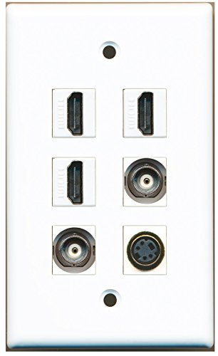 RiteAV - 3 HDMI 1 Port S-Video 2 Port BNC Wall Plate
