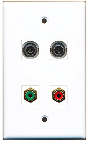 RiteAV - 1 Port RCA Red 1 Port RCA Green 2 Port 3.5mm Wall Plate