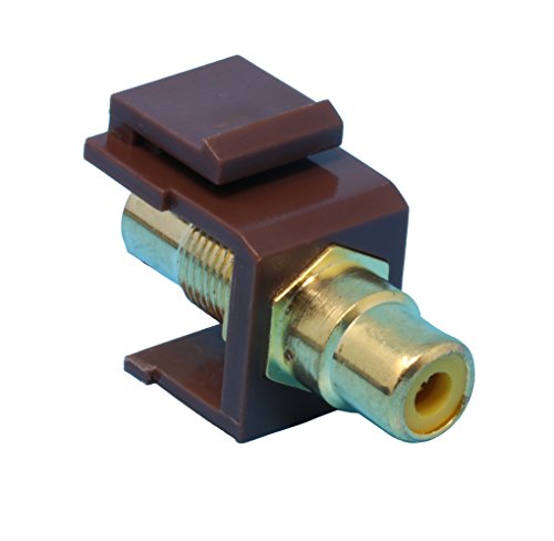RiteAV RCA Yellow Keystone Coupler Brown Female/Female