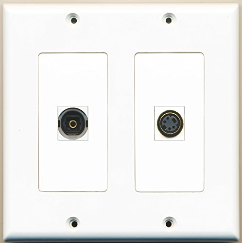 RiteAV - 1 Port S-Video 1 Port Toslink - Dual Gang Wall Plate