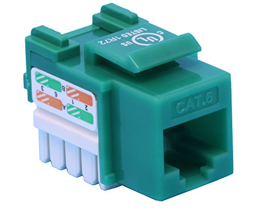 RiteAV CAT6  Keystone Jack Green Punchdown (110 Type)