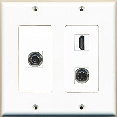RiteAV - 1 Port HDMI 2 Port 3.5mm - 2 Gang Wall Plate