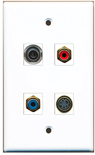 RiteAV - 1 Port RCA Red 1 Port RCA Blue 1 Port S-Video 1 Port 3.5mm Wall Plate