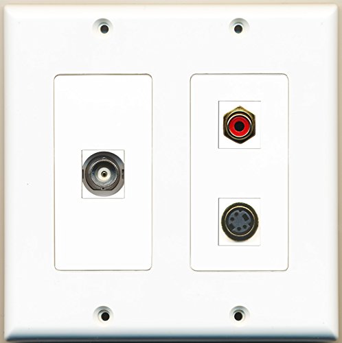 RiteAV - 1 Port RCA Red 1 Port S-Video 1 Port BNC - 2 Gang Wall Plate