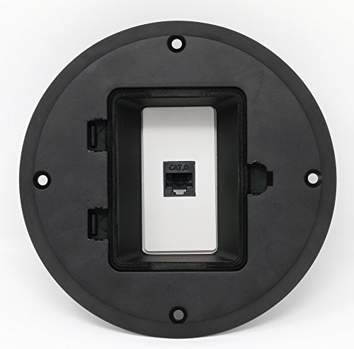 RiteAV 1 Gang 1 Port Cat6 Floor Box - Black