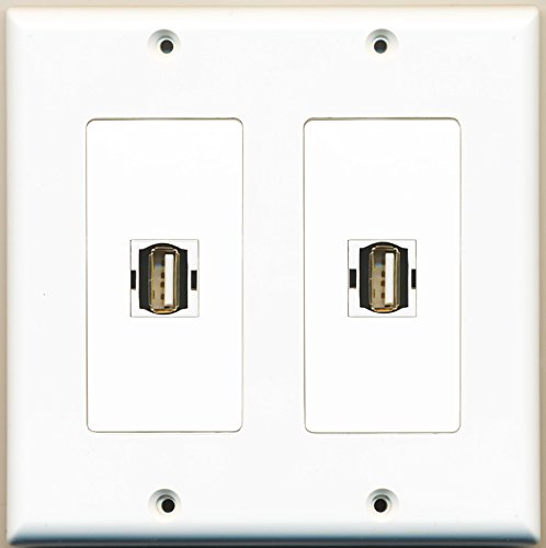 RiteAV - 2 Port USB A-A - Dual Gang Wall Plate