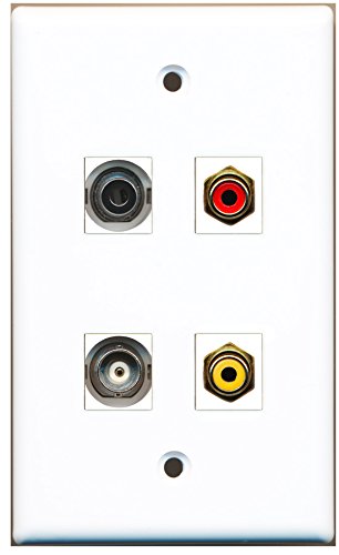 RiteAV - 1 Port RCA Red 1 Port RCA Yellow 1 Port 3.5mm 1 Port BNC Wall Plate