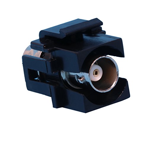 RiteAV BNC Silver Keystone Jack Coupler Black Female/Female