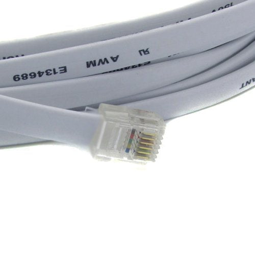 RiteAV - 5FT ( 1.5M ) RJ12/M to RJ12/M 6P6C Straight for Data Phone Line Cord - Gray