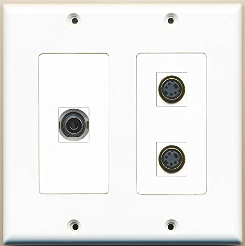 RiteAV - 2 Port S-Video 1 Port 3.5mm - 2 Gang Wall Plate