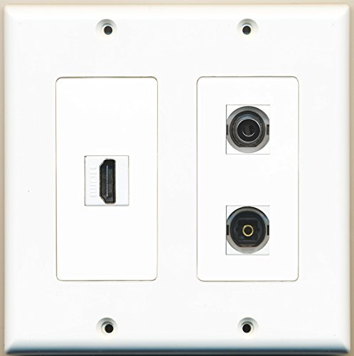 RiteAV - 1 Port HDMI 1 Port Toslink 1 Port 3.5mm - 2 Gang Wall Plate
