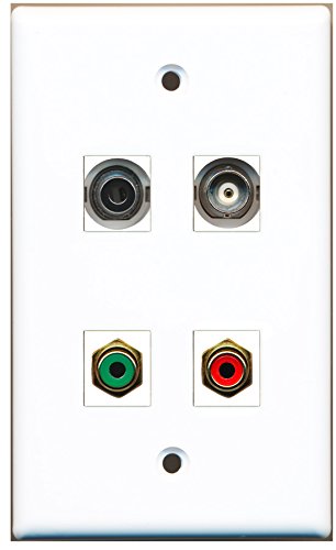 RiteAV - 1 Port RCA Red 1 Port RCA Green 1 Port 3.5mm 1 Port BNC Wall Plate