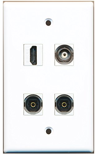 RiteAV - 1 Port HDMI 2 Port Toslink 1 Port BNC Wall Plate