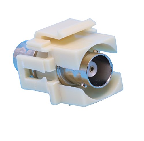 RiteAV BNC Silver Keystone Jack Coupler Ivory Female/Female
