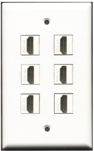 RiteAV - 6 Port HDMI Wall Plate