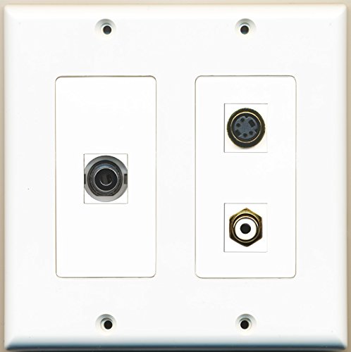 RiteAV - 1 Port RCA White 1 Port S-Video 1 Port 3.5mm - 2 Gang Wall Plate