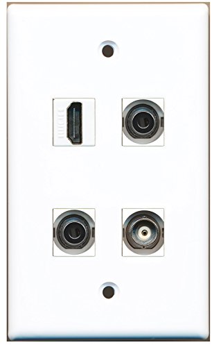 RiteAV - 1 Port HDMI 2 Port 3.5mm 1 Port BNC Wall Plate