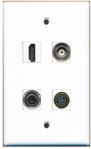 RiteAV - 1 Port HDMI 1 Port S-Video 1 Port 3.5mm 1 Port BNC Wall Plate