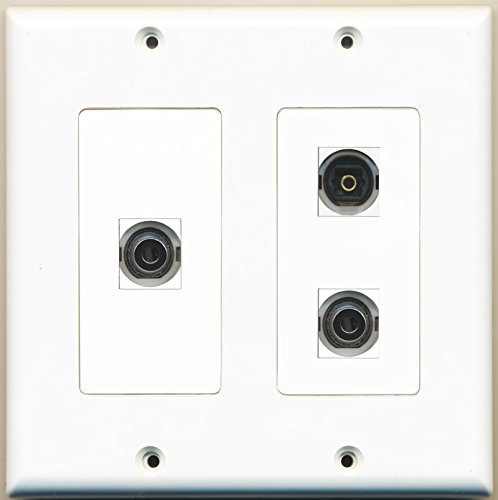 RiteAV - 1 Port Toslink 2 Port 3.5mm - 2 Gang Wall Plate