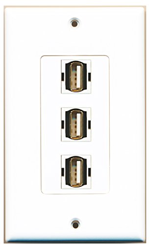 RiteAV - 3 Port USB A-A Decorative Wall Plate