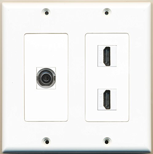 RiteAV - 2 Port HDMI 1 Port 3.5mm - 2 Gang Wall Plate