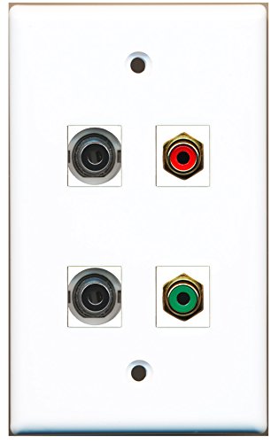 RiteAV - 1 Port RCA Red 1 Port RCA Green 2 Port 3.5mm Wall Plate