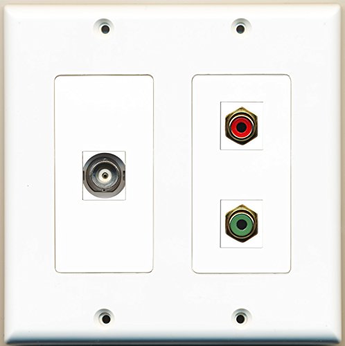 RiteAV - 1 Port RCA Red 1 Port RCA Green 1 Port BNC - 2 Gang Wall Plate